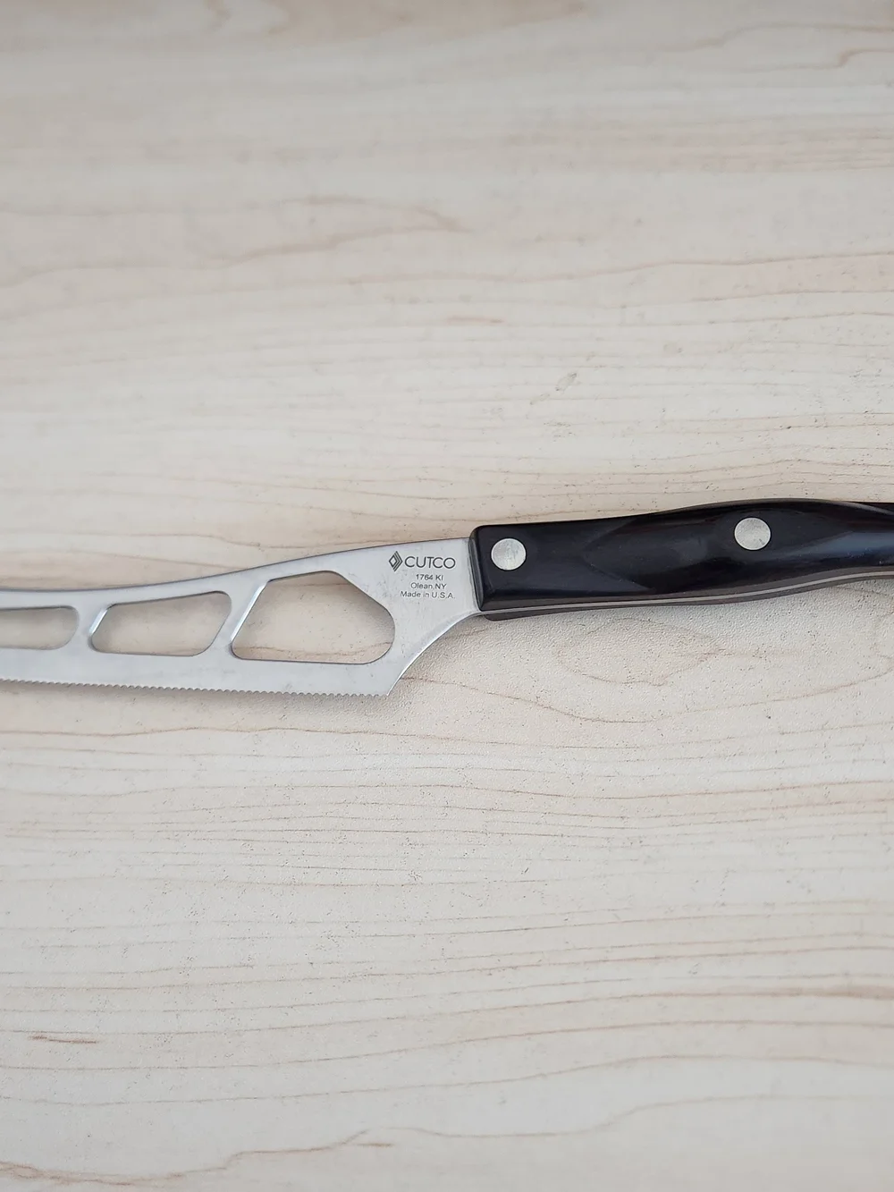 Cutco 1764 KI Serrated Cheese Knife Olean NY Made in USA Black 10.5